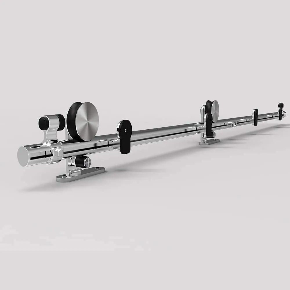 Stainless Steel Sliding Barn Door Hardware Kit CCJH T-Shaped