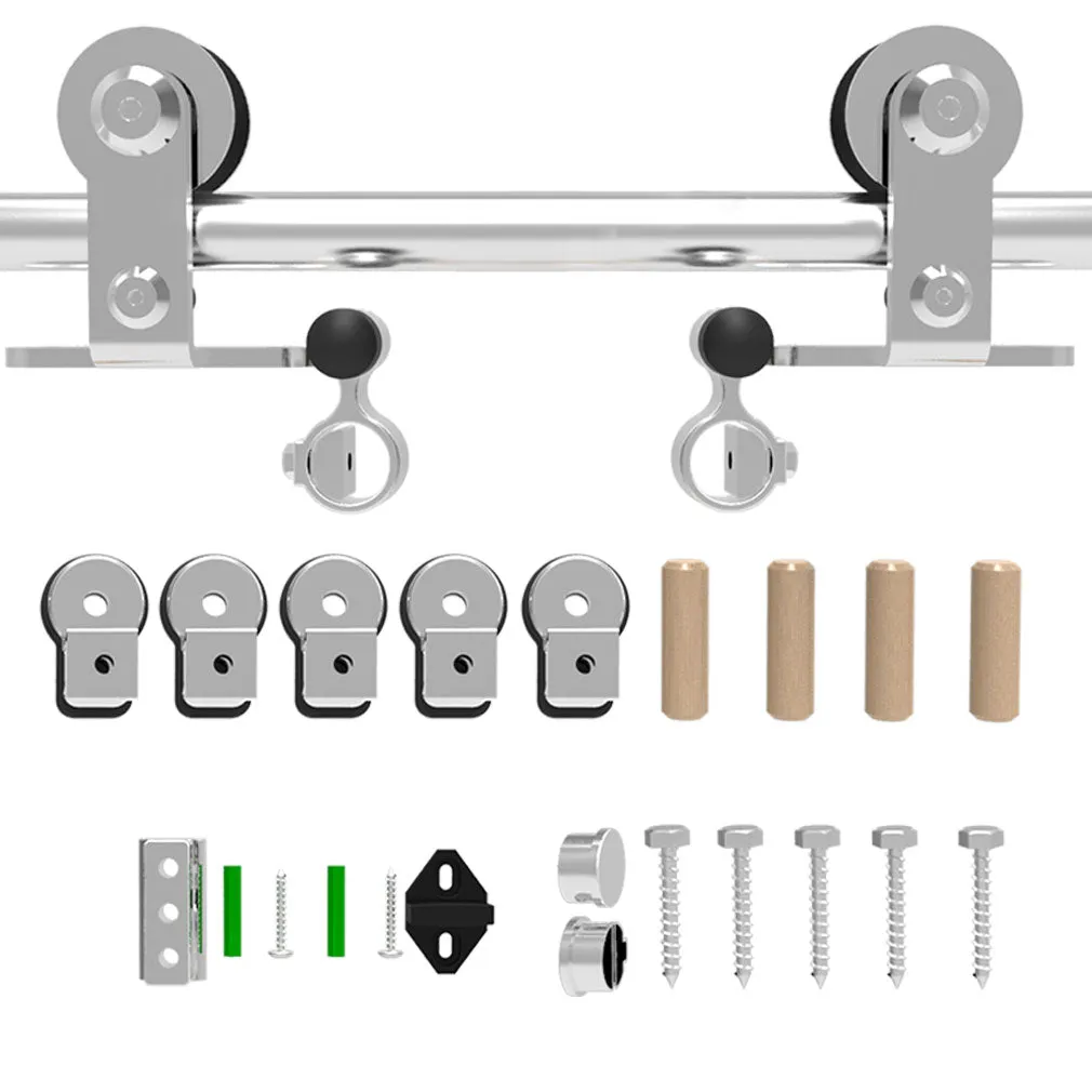 Stainless Steel Sliding Barn Door Hardware Kit CCJH T-Shaped