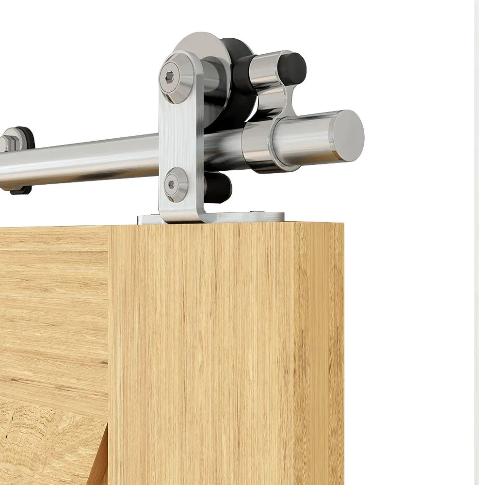 Stainless Steel Sliding Barn Door Hardware Kit CCJH T-Shaped