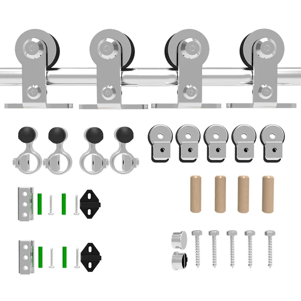 Stainless Steel Sliding Barn Door Hardware Kit CCJH T-Shaped