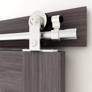 Stainless Steel Sliding Barn Door Hardware Kit CCJH T-Shaped
