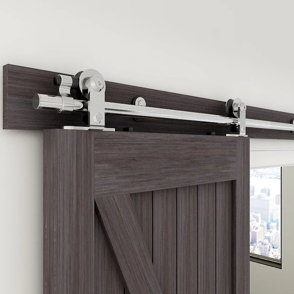 Stainless Steel Sliding Barn Door Hardware Kit CCJH T-Shaped