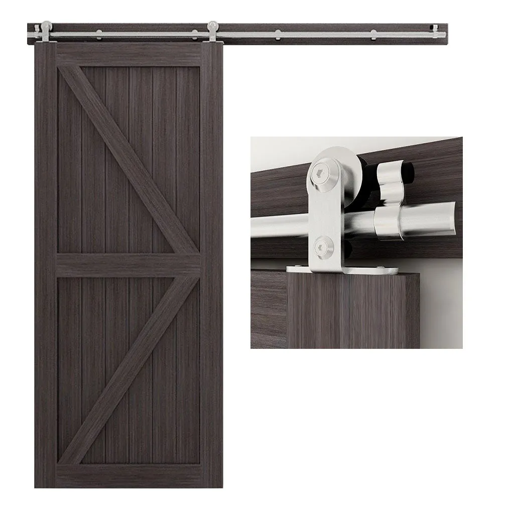 Stainless Steel Sliding Barn Door Hardware Kit CCJH T-Shaped