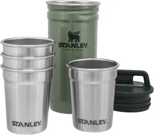 Stanley Adventure Pre-Party Nesting Shot Glass Set | 4 Shot Glasses in Travel Carrying Case | 2 oz Stainless Steel Shooters | BPA-Free | Hammertone Green