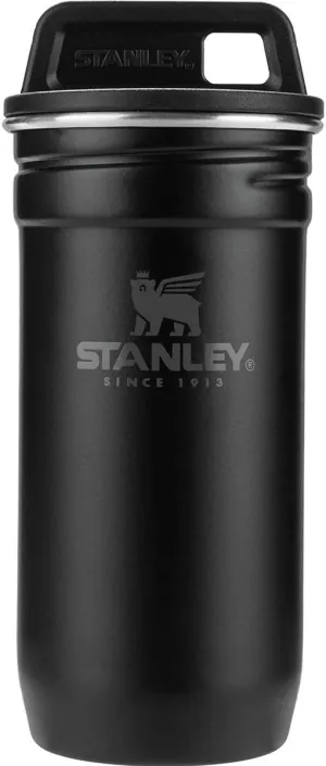 Stanley Adventure Pre-Party Nesting Shot Glass Set | 4 Shot Glasses in Travel Carrying Case | 2 oz Stainless Steel Shooters | BPA-Free | Matte Black