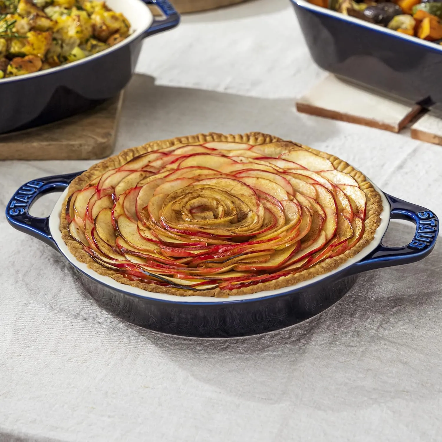Staub Ceramic Baking Dish Set, 3pc, Dark Blue