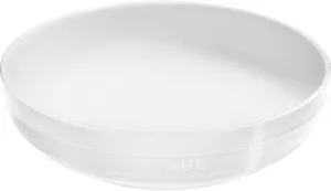 STAUB Stoneware Ramekins Ceramic 11.5-inch Shallow Serving Bowl-White