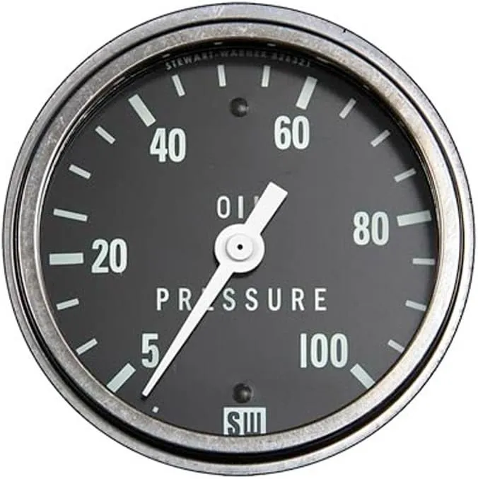 Stewart Warner 82406 Deluxe 2-5/8" Oil Pressure Electric Gauge