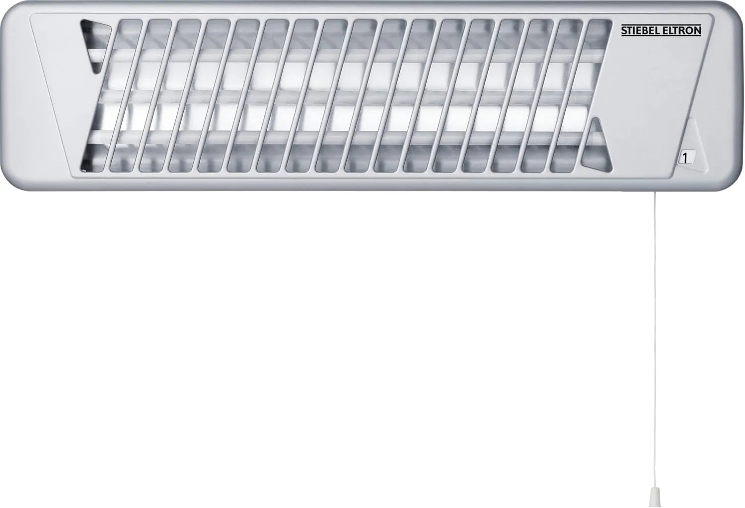 STIEBEL ELTRON 229339 Quartz Heater IW 120 for About 10 sqm, Metal, Three Heating Stages,Immediately Pleasant radiated Heat,Silver,0.4/0.8/1.2 kW