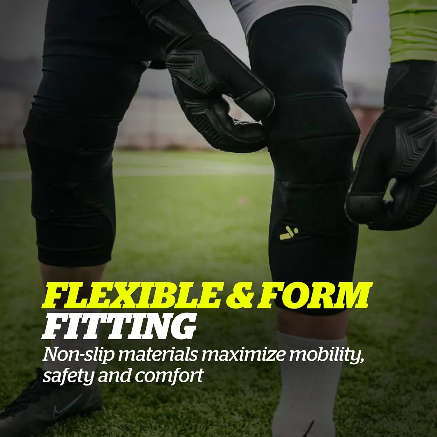 Storelli BodyShield Knee Guards, High-Impact Protection, Sweat-Wicking, UV-Resistant Athletic Knee Protection Pads for Soccer & Heavy-Duty Sports, Black, Medium