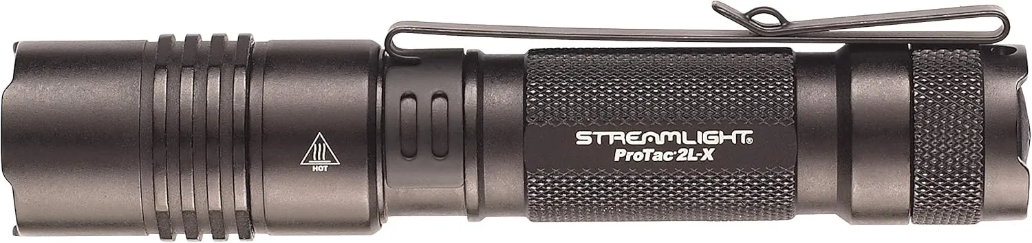Streamlight 88082 ProTac 2L-X USB 500-Lumen Multi-Fuel EDC High Performance Multi-Fuel Tactical Flashlight, USB Cable, Holster, Clip, Retail Clear Packaging, Black