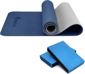 StrongTek 2-in-1 Non-Slip Balance Pad and Extra Thick 8mm TPE Yoga Mat Bundle – Enhance Stability, Comfort, and Performance in Your Fitness Routine