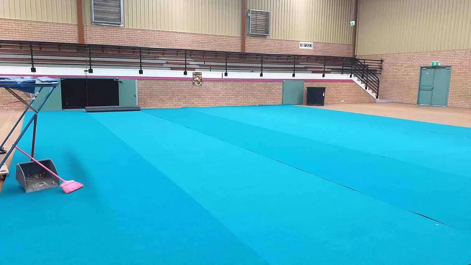 Sturdy Foam Wrestling Mat,Premium Indoor Gymnastics Track Exercise Mat With Gym Carpet Top - For Mma, Cheerleading, And Fitness- Roll Out Design