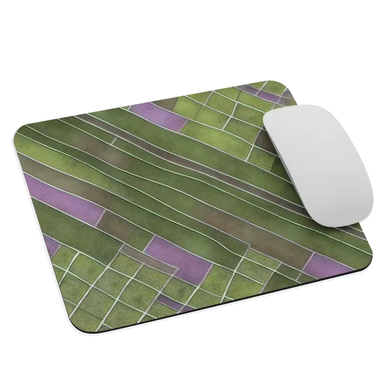 Stylish Purple Bands Mouse Pad for Cozy Workspaces