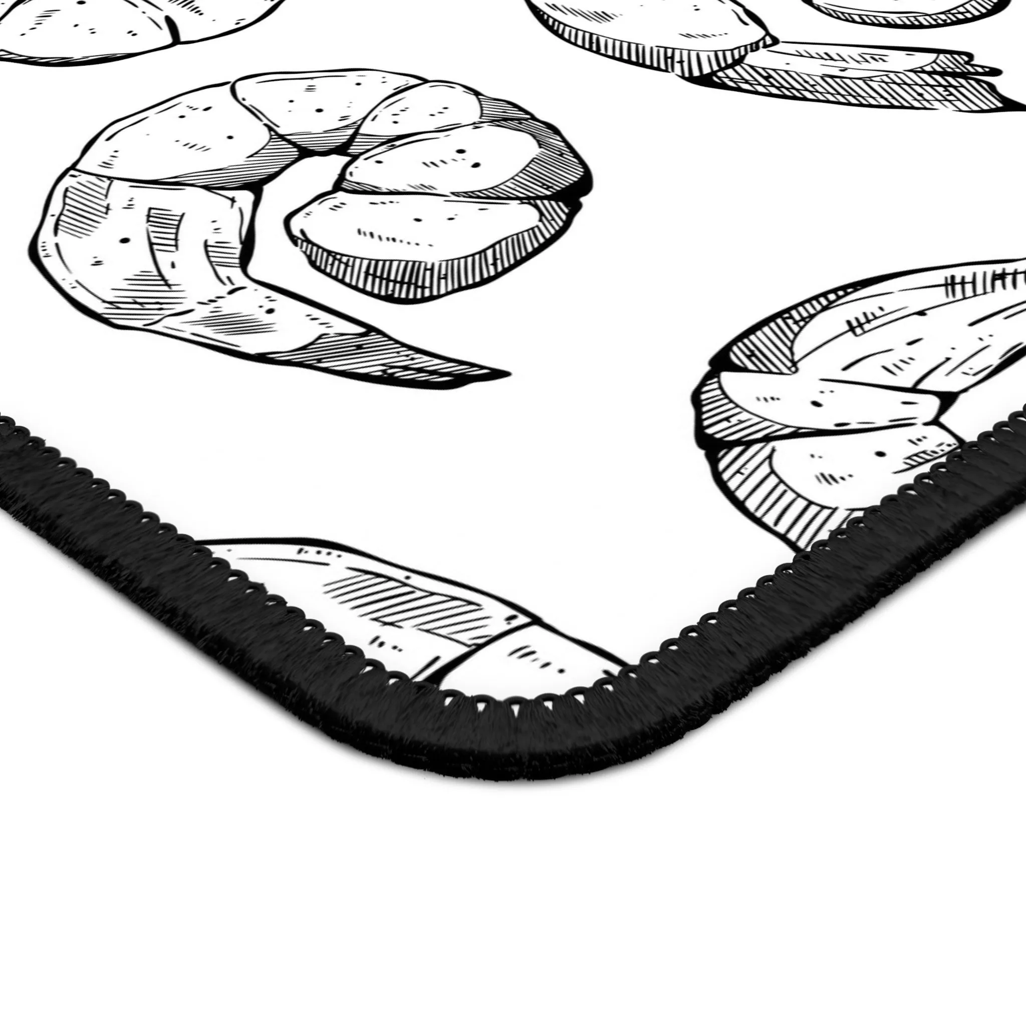 Stylish Shrimp Pattern Gaming Mouse Pad - Unique Desk Decor for Gamers