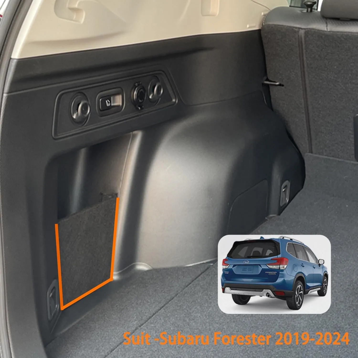 Subaru Forester Trunk Organizer, Trunk Storage Fiberboard Panel, 2pcs (Driver's side Passenger's side, Multi-color)