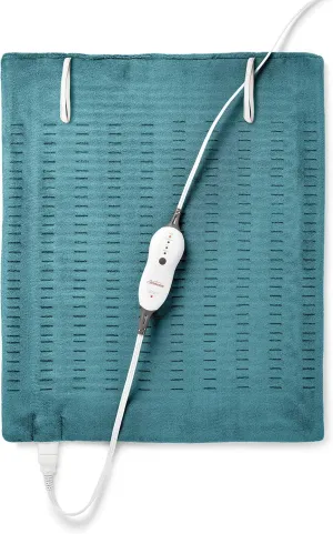 Sunbeam XXL Heating Pad, 20"x 24", For Back, Neck, Shoulder, and Period Cramp Pain Relief, 4 Heat Settings, Auto Shut-Off, Machine-Washable, Gifts For Mom & Wife, FSA/HSA Eligible, Dark Teal