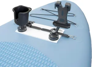 SUP Angler Lite Universal Paddle Board Mount with Paddle Board Fishing Rod Holders, Phone Holders, Cup Holders; Paddle Board Accessories