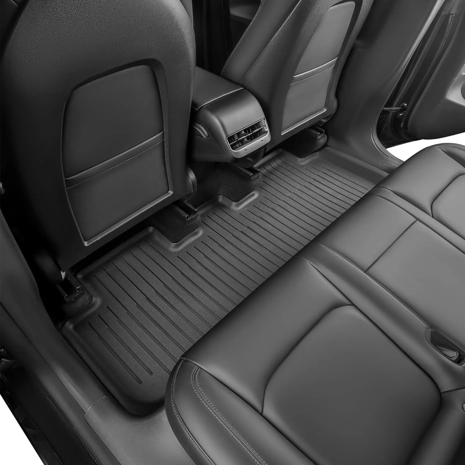 SUPER LINER Tesla Model Y 5 Seat 2021-2024 2025 Floor Mats 6-Piece Set | Extra-Thick TPE All-Weather Floor & Cargo Liners | Pet & Child-Friendly Custom Fit Interior Accessories (Not Fit Juniper)