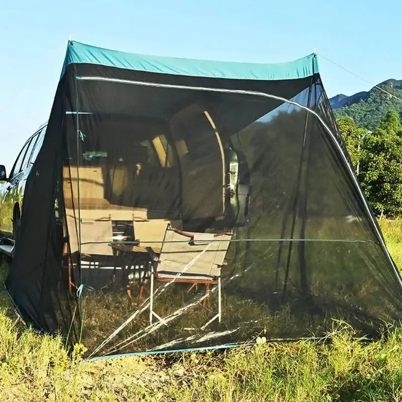 SUV Tailgate Tent - Outdoor Camping Sunshade, Anti-Mosquito Car Tent with Windproof Canopy