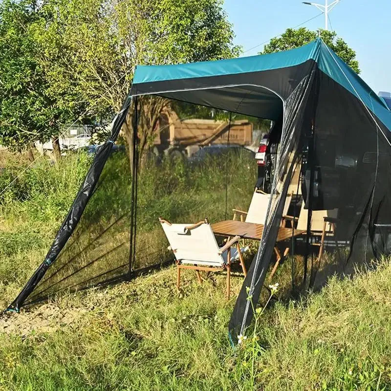 SUV Tailgate Tent - Outdoor Camping Sunshade, Anti-Mosquito Car Tent with Windproof Canopy