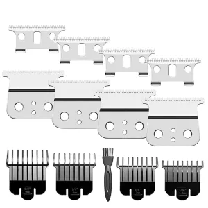 T Outliners Blades Compatible with Andis T Outliners Trimmer, Gtx Trimmer, T Outliners Replacement Blade (sliver steel T blade   sliver steel blade),4 PACK
