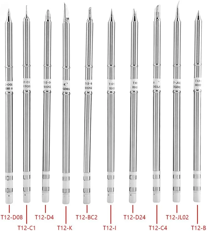T12 Series Soldering Iron Tips Welding Tool Replacement Tips for FX-951 Rework Station(10PCS)