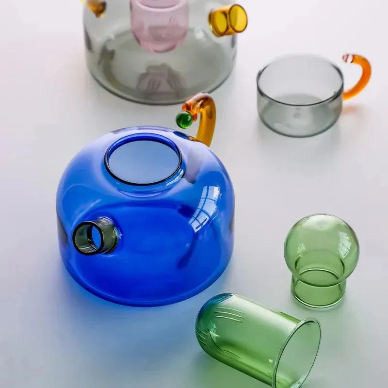 Taavita - Stylish Glass Tea Set with Heat-Resistant Kettle and Mug