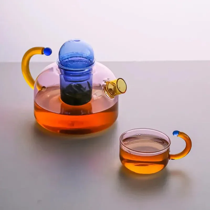 Taavita - Stylish Glass Tea Set with Heat-Resistant Kettle and Mug