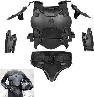 Tactical Airsoft Armor Set, Military Tactical Vest Adjustable Tactical Molle Chest Protector Set Paintball Combat Equipment CS Field Outdoor Modular Combat Training
