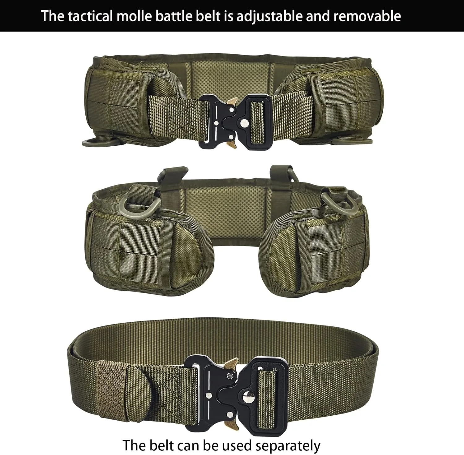 Tactical Battle Belt Set Molle Belts Hunting Game Belts Defense Belts