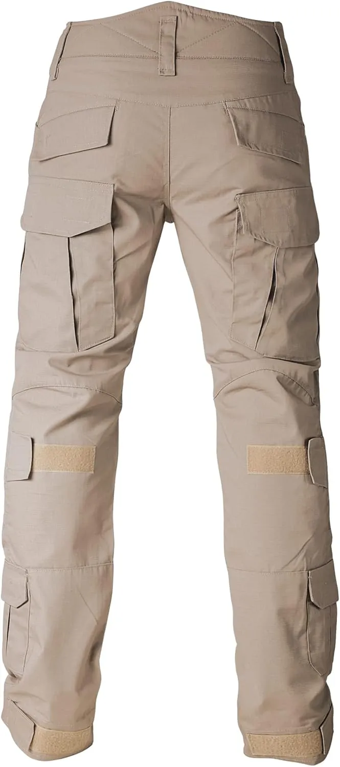 Tactical Camo Cargo Pants for Men - Outdoor Hiking Ripstop Work Pants With Multi Pockets - No Belt, No Kneepad