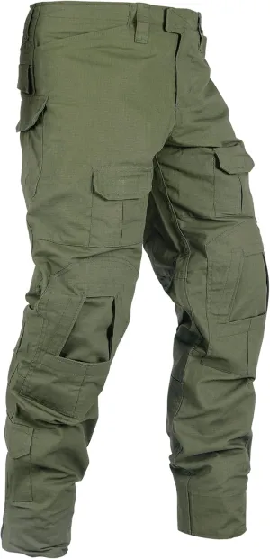 Tactical Camo Cargo Pants for Men - Outdoor Hiking Ripstop Work Pants With Multi Pockets - No Belt, No Kneepad