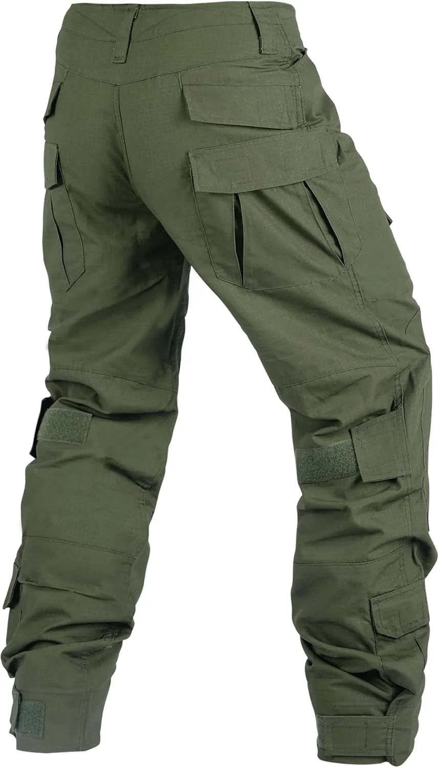 Tactical Camo Cargo Pants for Men - Outdoor Hiking Ripstop Work Pants With Multi Pockets - No Belt, No Kneepad