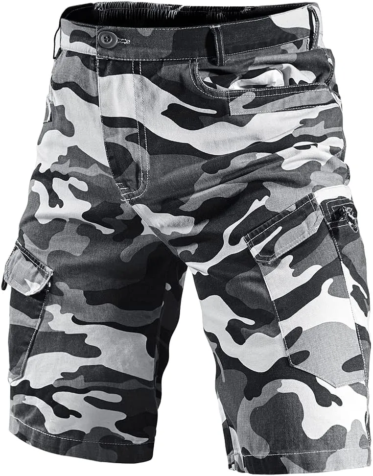 Tactical Cargo Cotton Work Shorts for Men Outdoor Casual Hiking Fishing Hunting Shorts with Multi Pockets