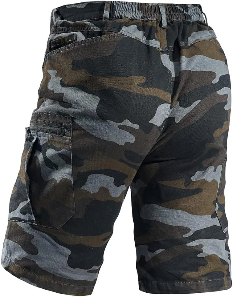 Tactical Cargo Cotton Work Shorts for Men Outdoor Casual Hiking Fishing Hunting Shorts with Multi Pockets