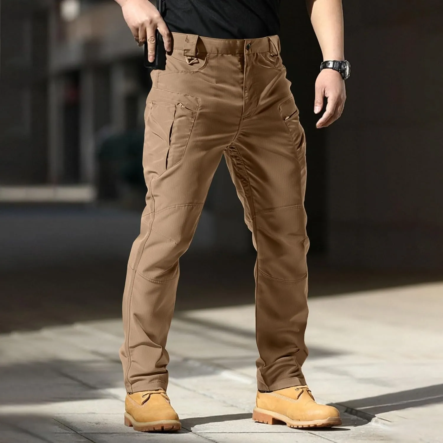 Tactical Cargo Pants for Men Water Resistant Quick Dry Hiking Pants Slim Fit Ripstop Waterproof Trousers with Pockets