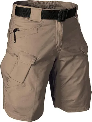 Tactical Cargo Workout Shorts for Men Outdoor Hiking Fishing Combat Casual Work Short Multi Pockets (No Belt)