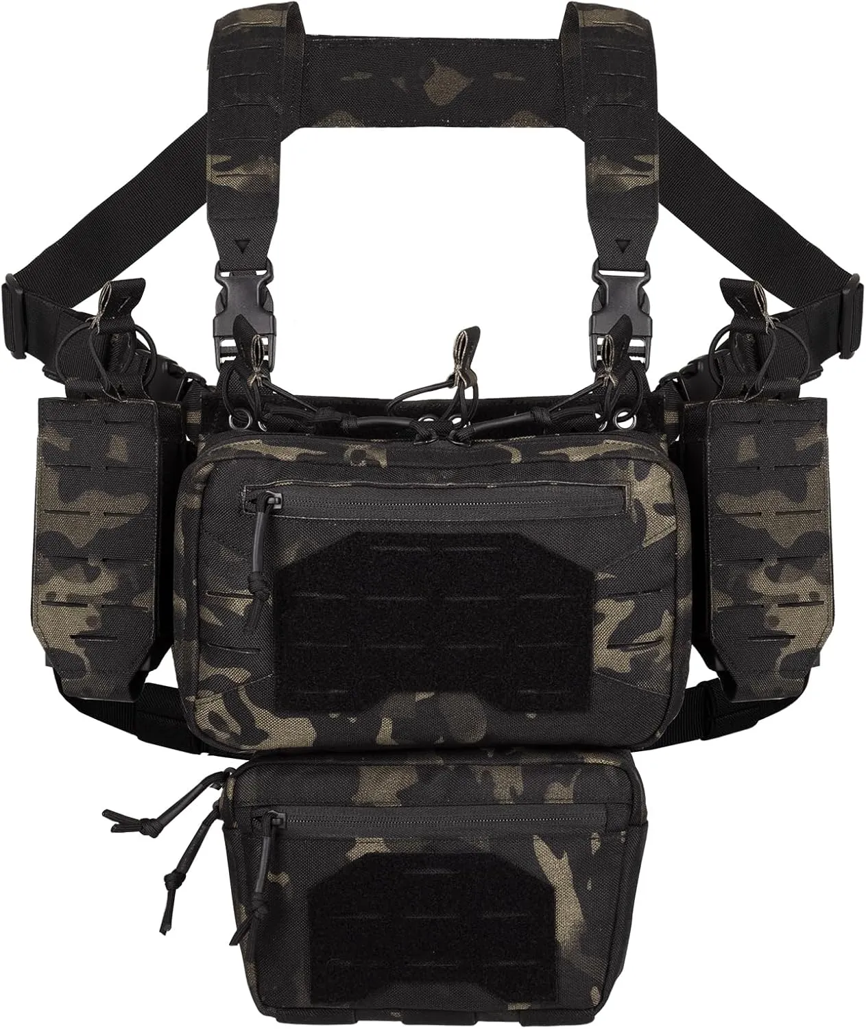 Tactical Chest Mini Rig 1000D Quick Release Multifunctional Tactical Vest Outdoor with Multi-Pockets