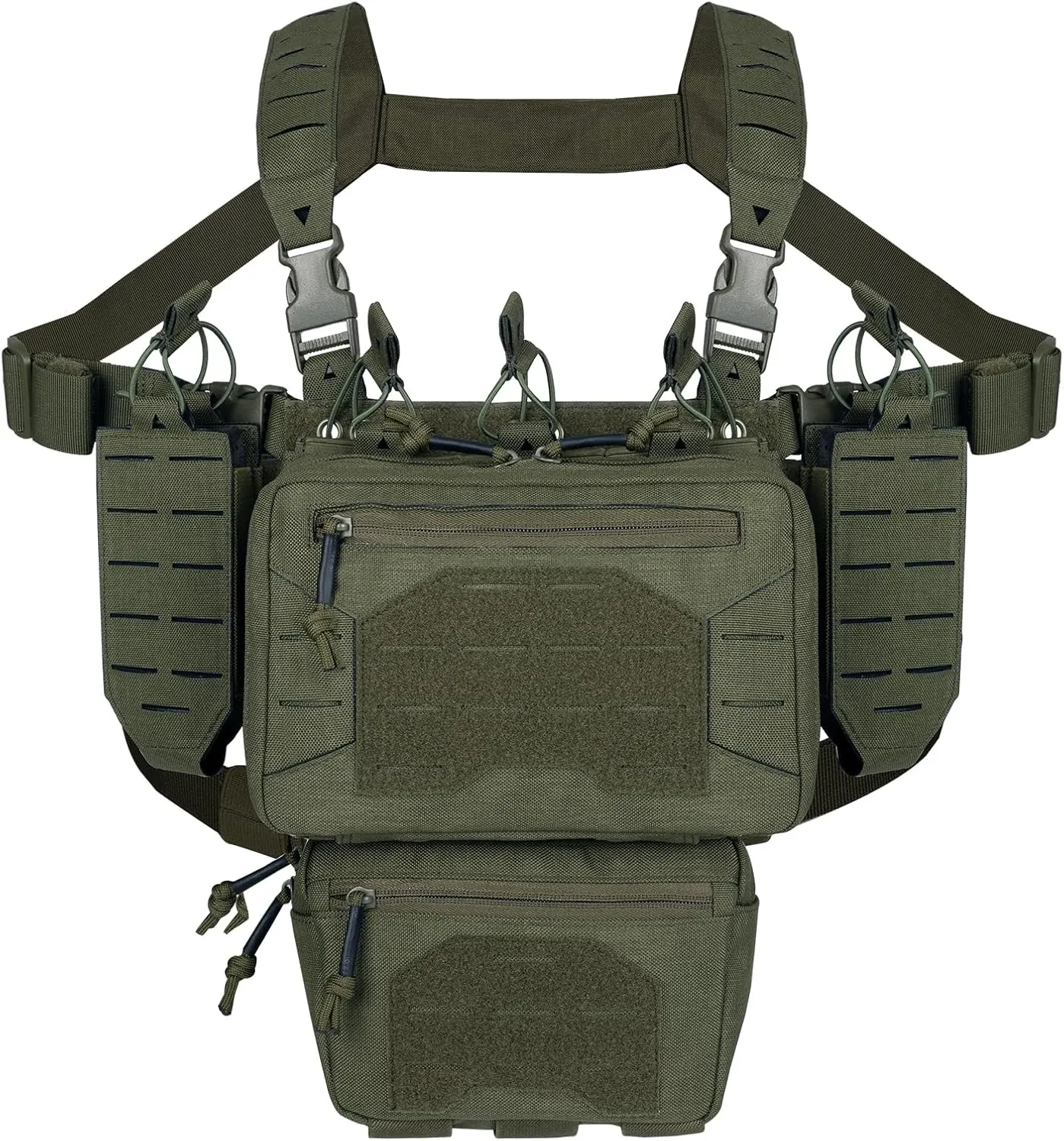 Tactical Chest Mini Rig 1000D Quick Release Multifunctional Tactical Vest Outdoor with Multi-Pockets
