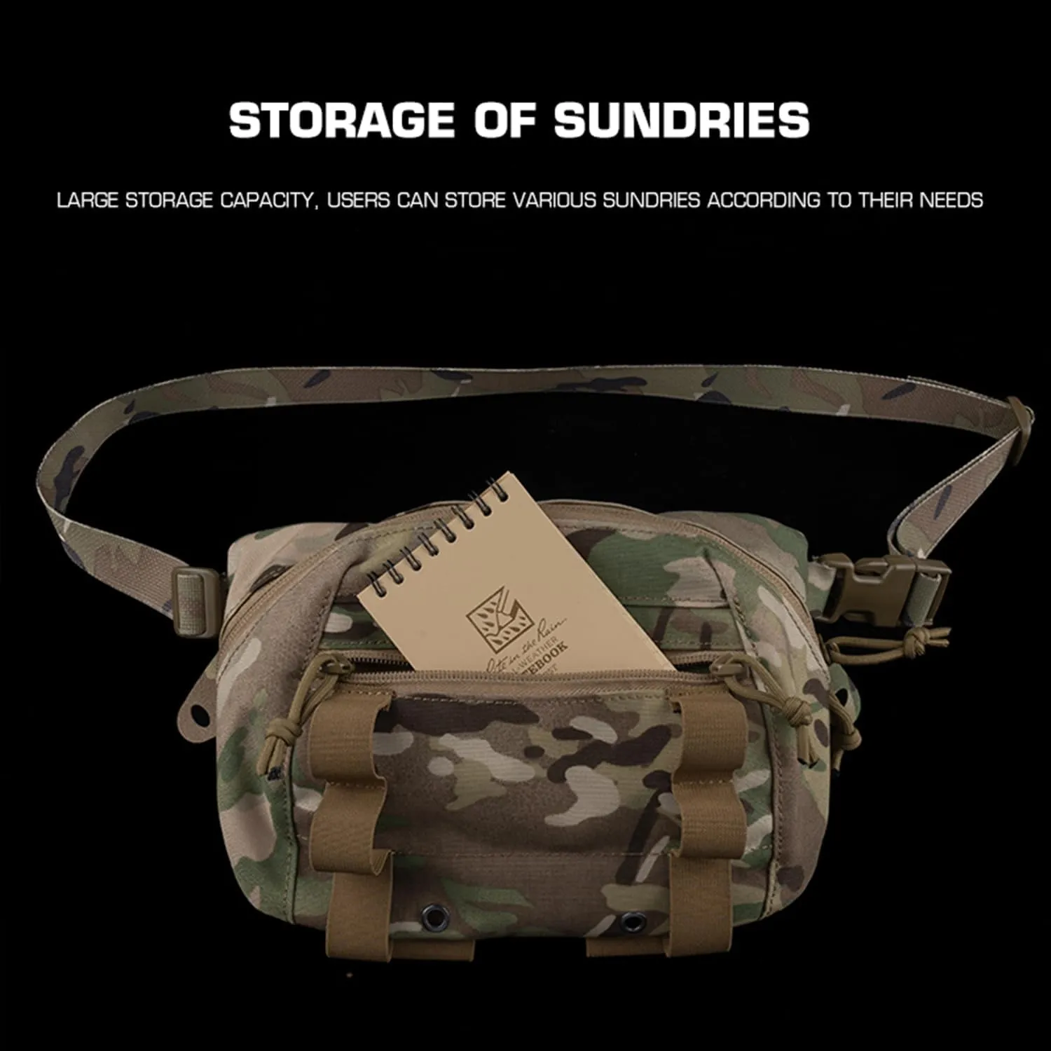 Tactical Drop Pouch Fanny Pack,Utility EDC Large Multi-Purpose Waist Bags for Tactial Vest Chest Rig