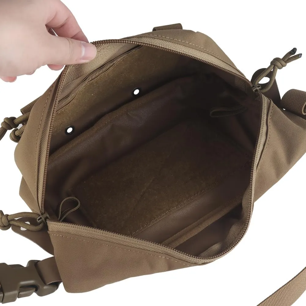 Tactical Drop Pouch Fanny Pack,Utility EDC Large Multi-Purpose Waist Bags for Tactial Vest Chest Rig