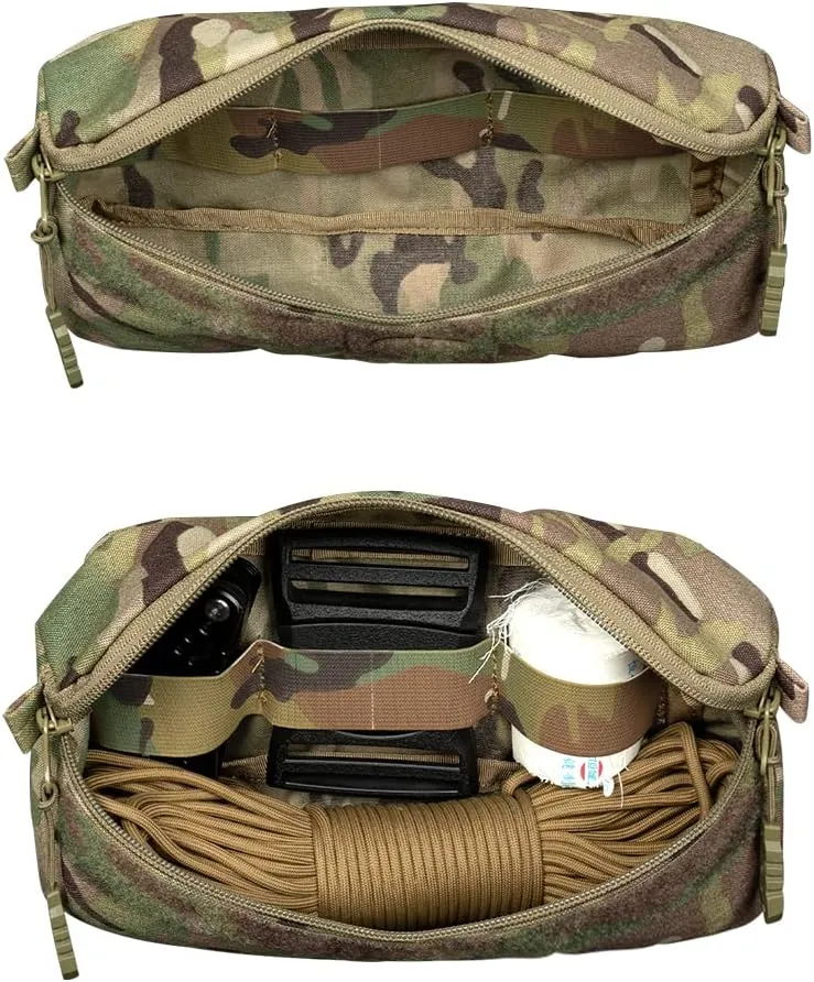 Tactical Dump Drop Pouch Admin Pouch Utility Tool Organizer Pouch camo for JPC CPC AVS Vest Airsoft Paintball (Bag Only) 500D Nylon