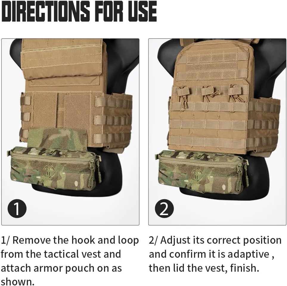 Tactical Dump Drop Pouch Admin Pouch Utility Tool Organizer Pouch camo for JPC CPC AVS Vest Airsoft Paintball (Bag Only) 500D Nylon