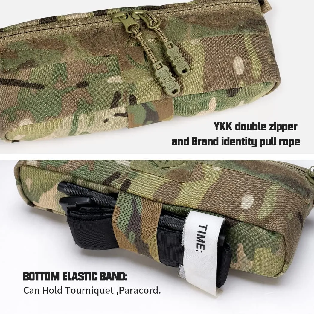 Tactical Dump Drop Pouch Admin Pouch Utility Tool Organizer Pouch camo for JPC CPC AVS Vest Airsoft Paintball (Bag Only) 500D Nylon