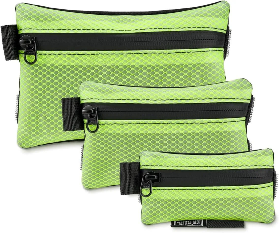 TACTICAL GEEK Storage A5 EDC Storage Pouch Set, Multi-Purpose Molle EDC Gadget Pouch, Multi-Functional Utility Small Tool Pocket,Organiser Divider Small Pouch Organizer for Daily Carry (Lime Green)