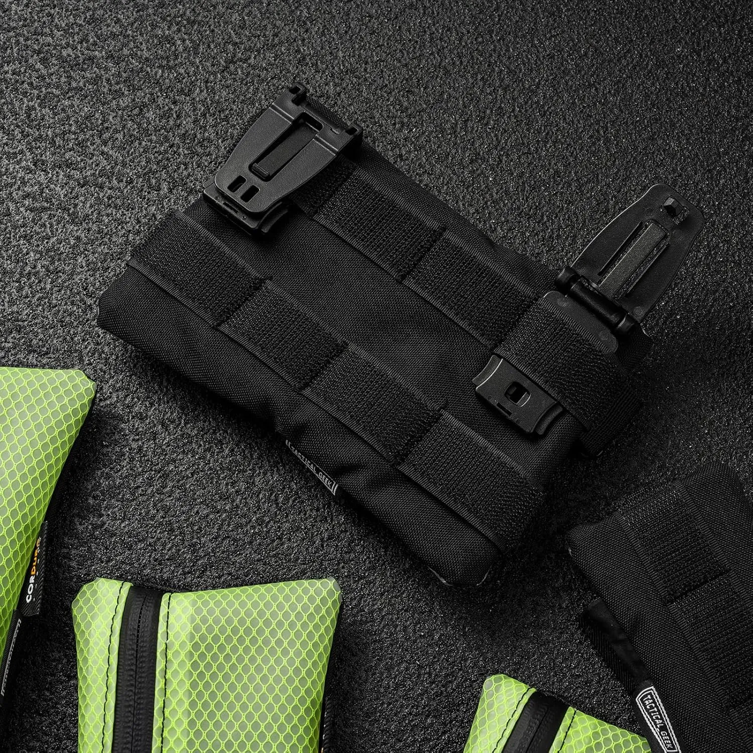 TACTICAL GEEK Storage A5 EDC Storage Pouch Set, Multi-Purpose Molle EDC Gadget Pouch, Multi-Functional Utility Small Tool Pocket,Organiser Divider Small Pouch Organizer for Daily Carry (Lime Green)