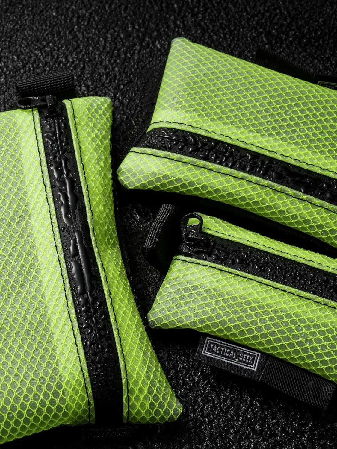 TACTICAL GEEK Storage A5 EDC Storage Pouch Set, Multi-Purpose Molle EDC Gadget Pouch, Multi-Functional Utility Small Tool Pocket,Organiser Divider Small Pouch Organizer for Daily Carry (Lime Green)