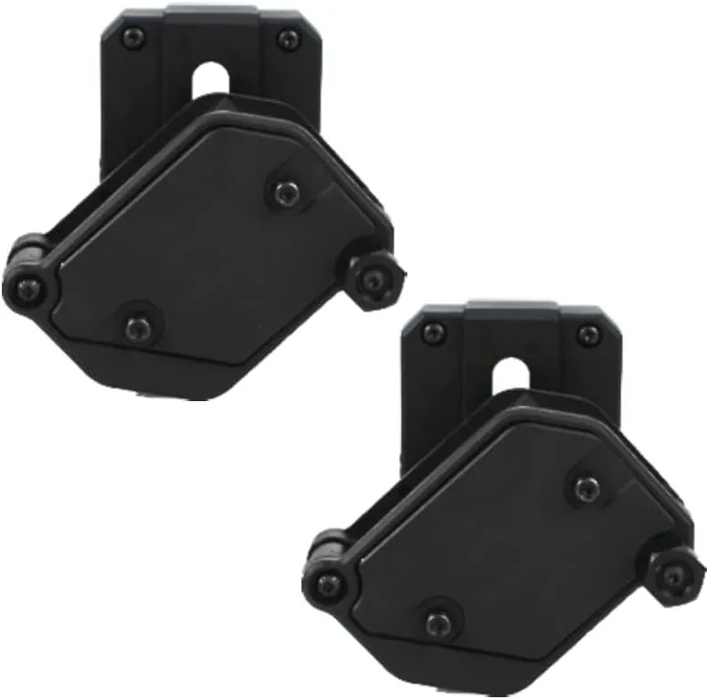Tactical mag Pouch Set (2 Pack) - Pistol mag Pouch - IPSC Competitive Quick Fire, Multi-Angle Rotating Quick-Pull Clip, Universal Fit for Single & Double Row Magazines - molle Gear - MOLLE mag Pouch