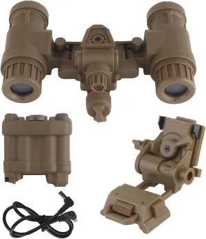 Tactical Night Vision Goggles Model AN/PVS31 with Adjustable Helmet Mount for Cosplay and Display, No Function